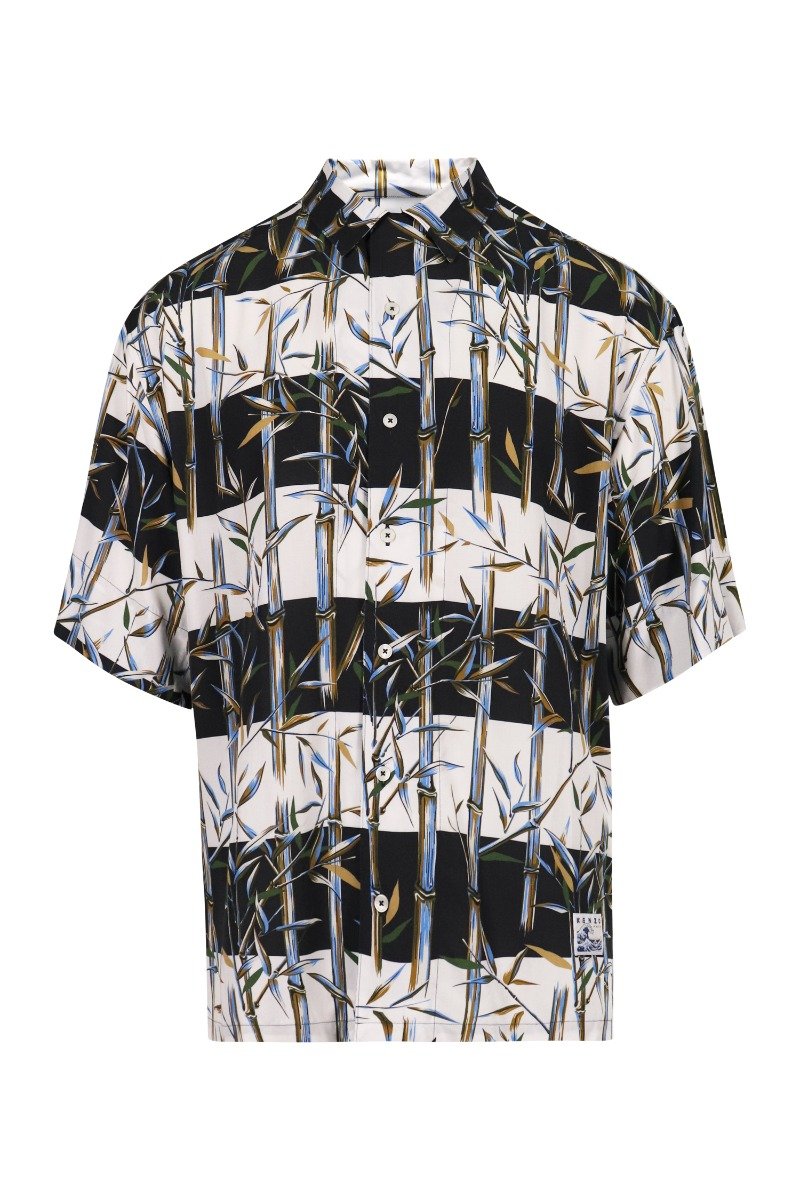 Bamboo Stripes Shirt Fashion Prints Patterns Men Unisex Collar Stripes 