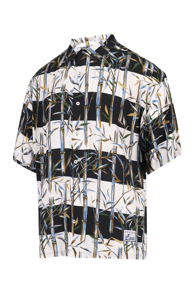Bamboo Stripes Shirt Fashion Prints Patterns Men Unisex Collar Stripes 