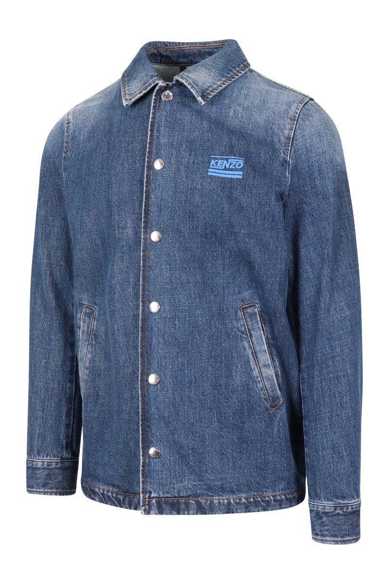 Denim Kenzo Jacket Straight Cut Denim Vintage Fashion Stylish Unisex Men Women Shirt Jacket Outer Kenzo Paris