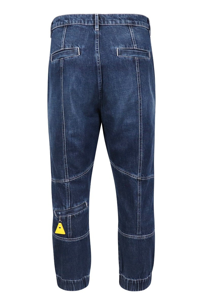Wash Blue Denim Jean Kenzo Paris Cotton Casual Long Jeans Stylish Fashion