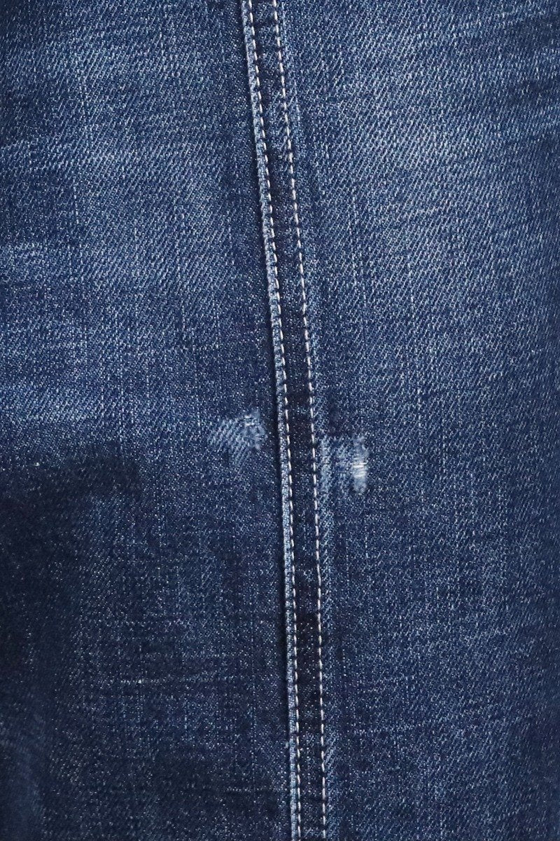 Wash Blue Denim Jean Kenzo Paris Cotton Casual Long Jeans Stylish Fashion