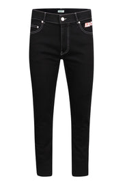 Black Stretch Jean Cotton Basic Casual Long Pants