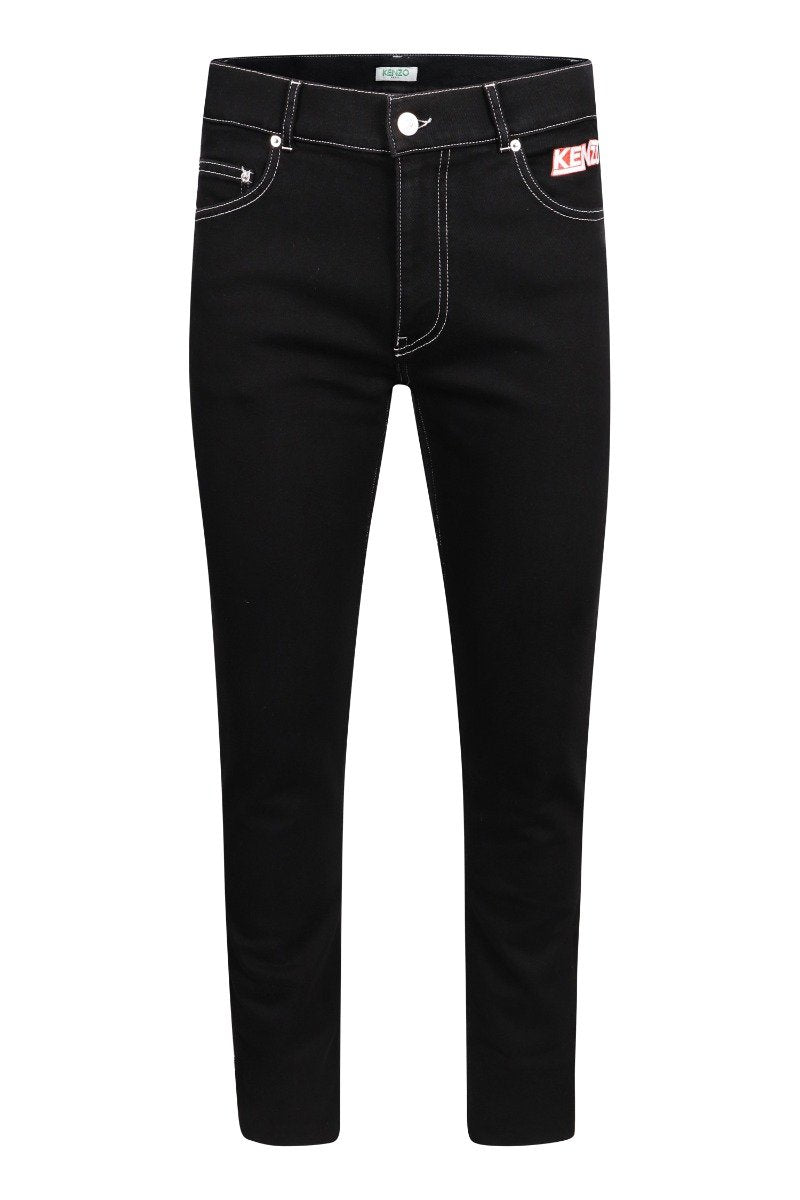 Black Stretch Jean Cotton Basic Casual Long Pants