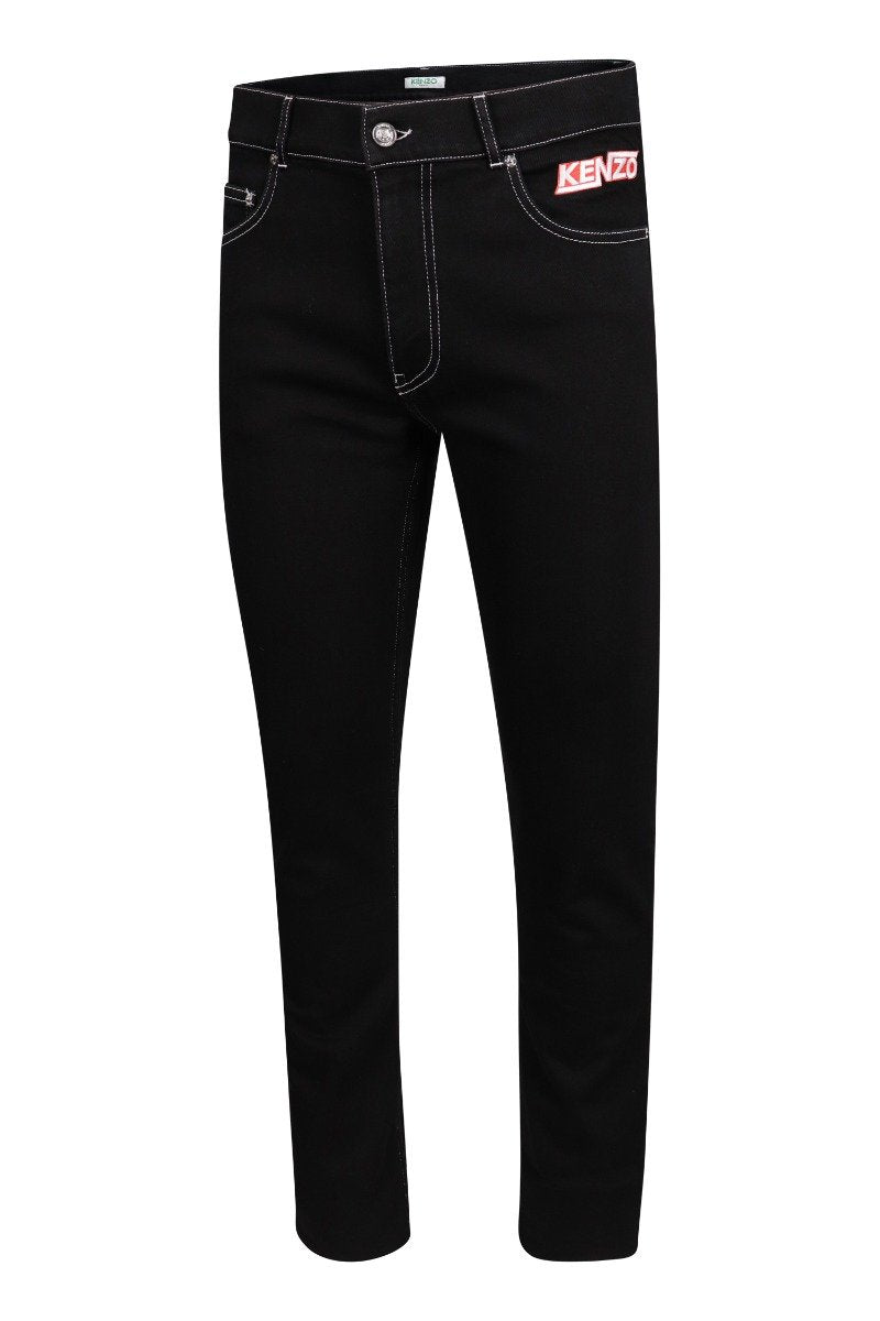 Black Stretch Jean Cotton Basic Casual Long Pants