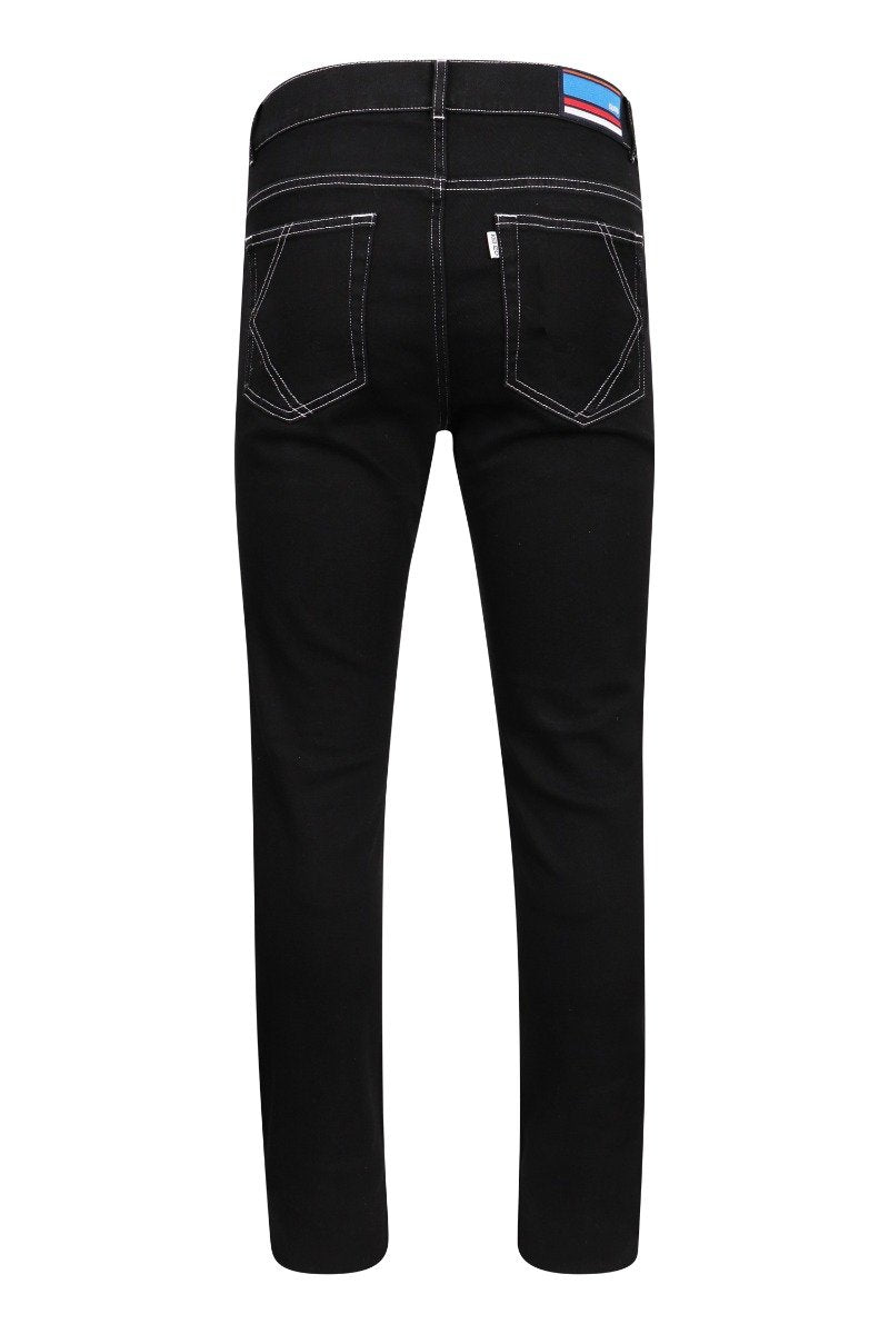 Black Stretch Jean Cotton Basic Casual Long Pants