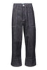 Wide Leg Jeans Kenzo Paris Denim Cotton Stitching Designed Fashion Modern