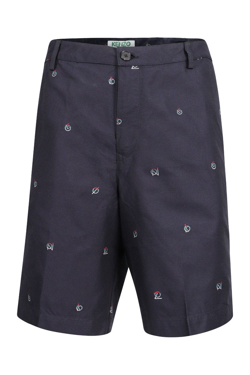Ymo Chino Shorts Kenzo Cotton Button Zip Chic Men