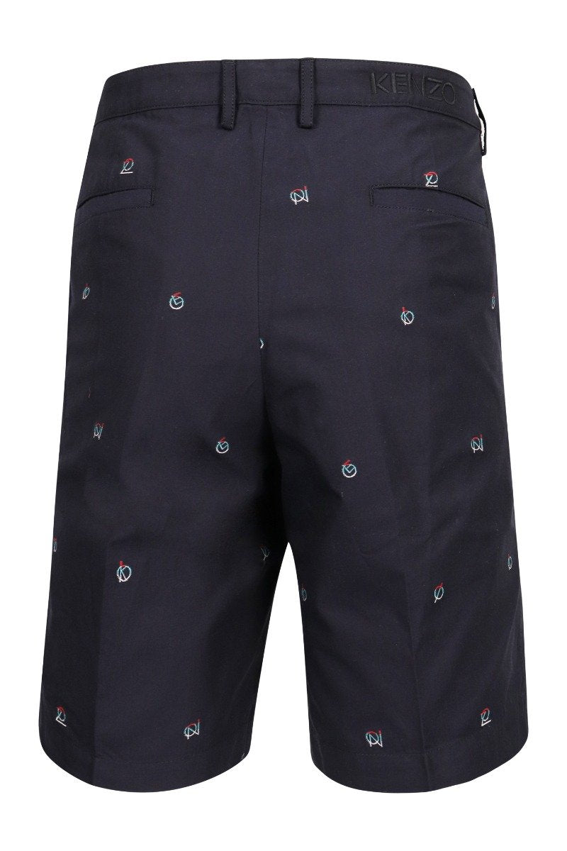 Ymo Chino Short Kenzo Cotton Men Button Belt Chic Fashion
