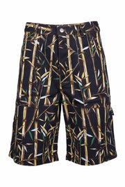 Bamboo Bermuda Short Cotton Fashion Stylish Shorts Black Prints Patterns 