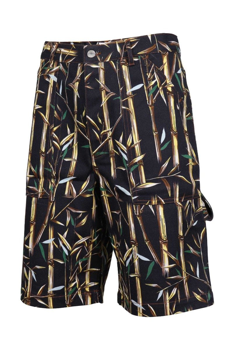 Bamboo Bermuda Short Cotton Fashion Stylish Shorts Black Prints Patterns 