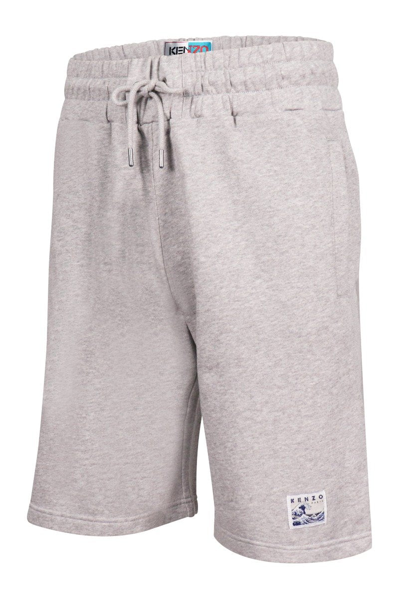 Kanagawa Wave Short Sweatpant Kenzo Cotton Casual Pocket Shorts