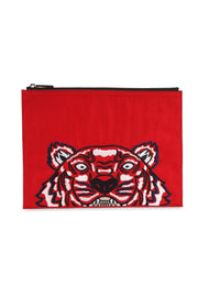 A4 Tiger Clutch Nylon Embroidery Fashion Kenzo Paris Tiger Designer Red Logo Trendy Gift 