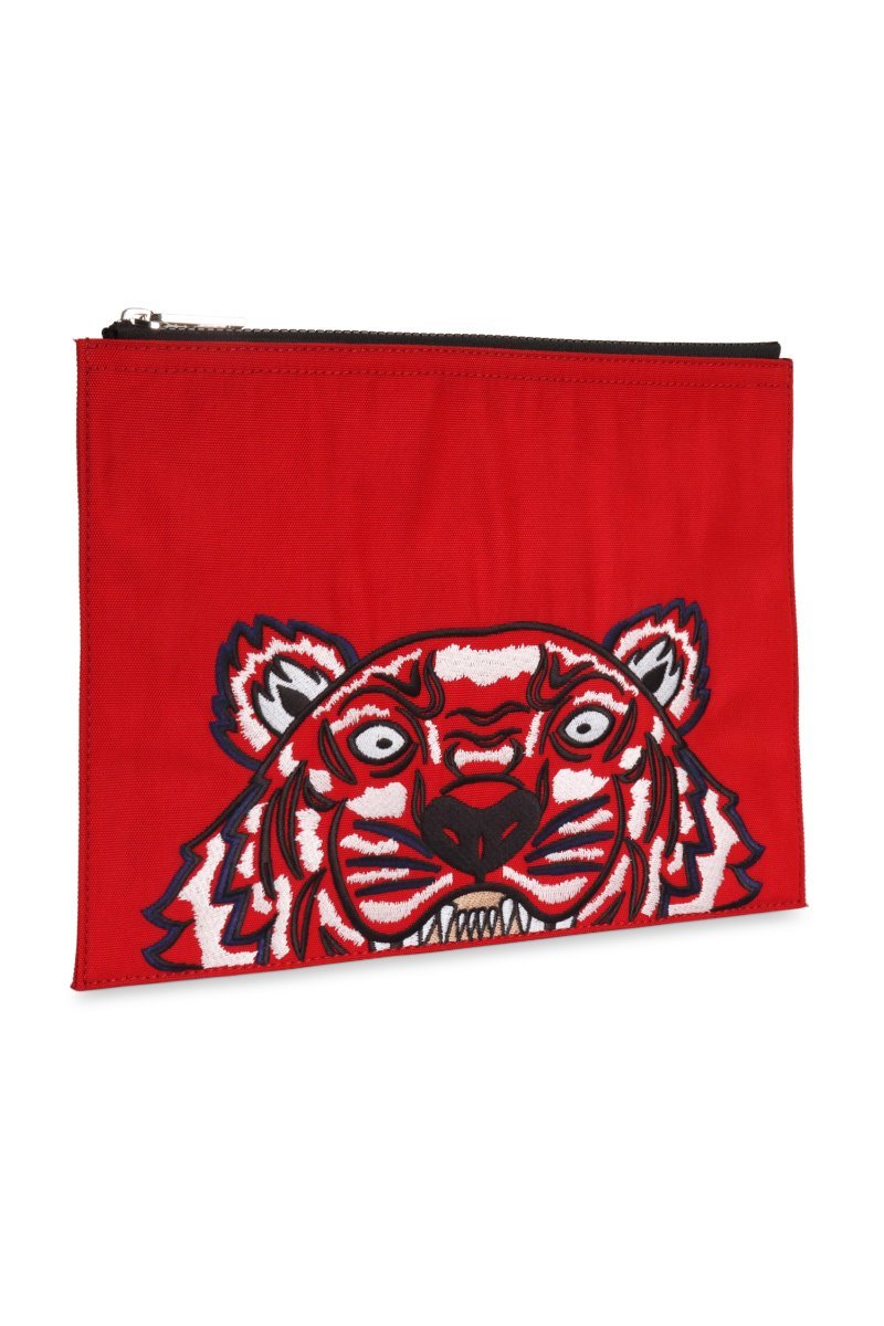 A4 Tiger Clutch Nylon Embroidery Fashion Kenzo Paris Tiger Designer Red Logo Trendy Gift 