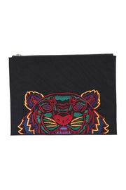 A4 Tiger Clutch Embroidery Designer Fashion Black Unisex Men Women 