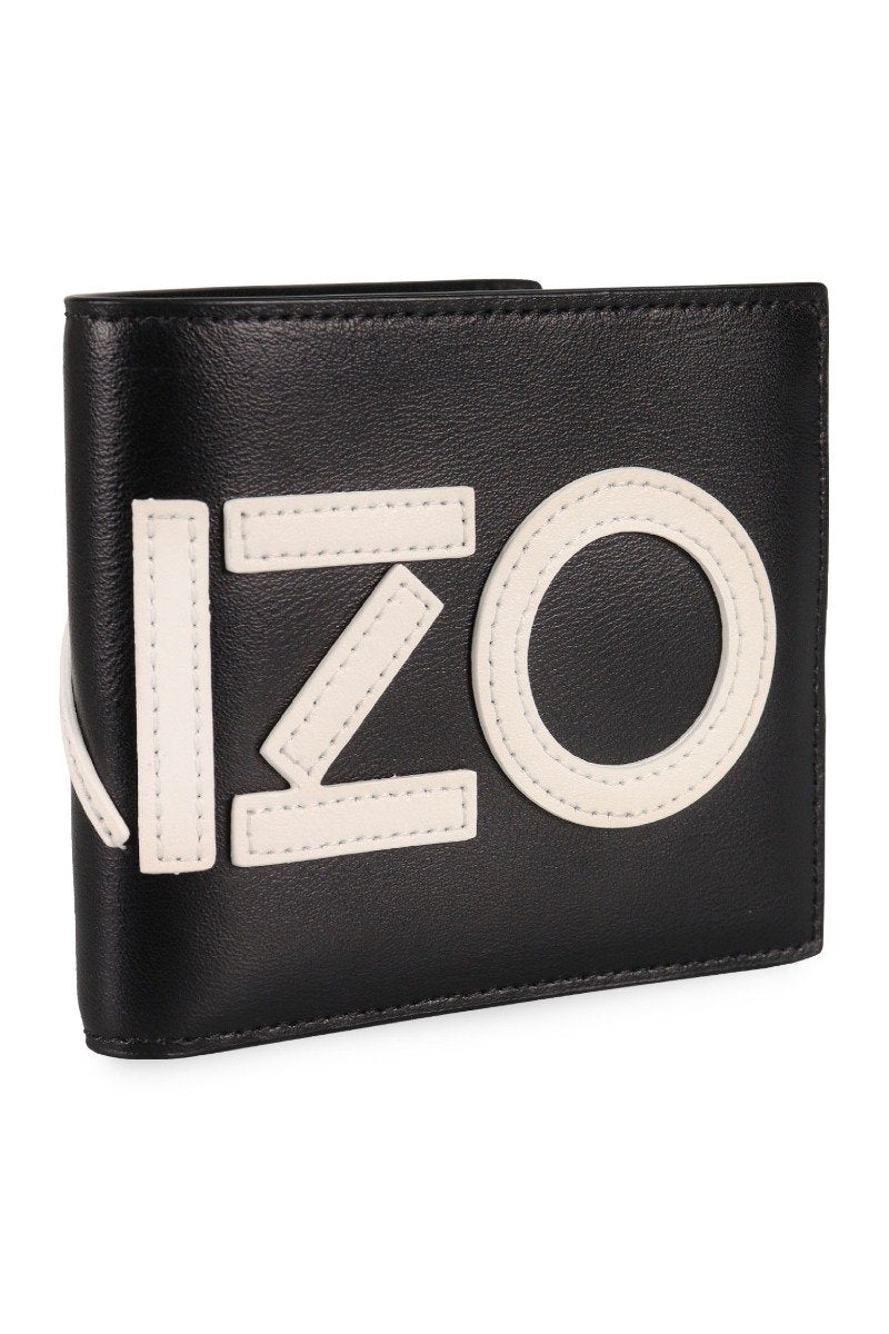 Kenzo Logo Colourblock Wallet Men Fashion Calf-Leather Accessories Classic