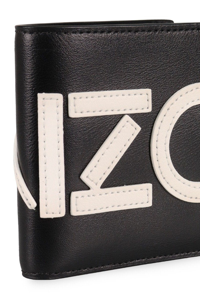 Kenzo Logo Colourblock Wallet Men Fashion Calf-Leather Accessories Classic