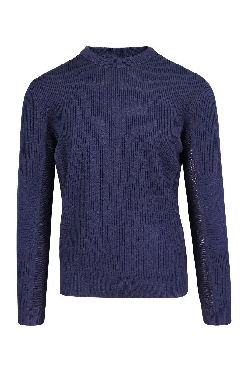 Kenzo Logo Ribbed Knit Sweater Men Fashion Long-Sleeve Viscose-Blend Casual Chic Trendy