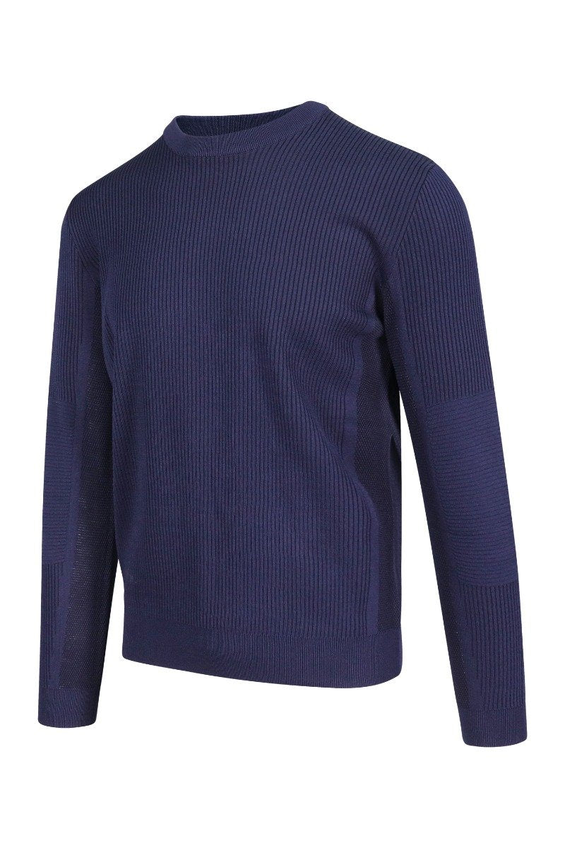 Kenzo Logo Ribbed Knit Sweater Men Fashion Long-Sleeve Viscose-Blend Casual Chic Trendy