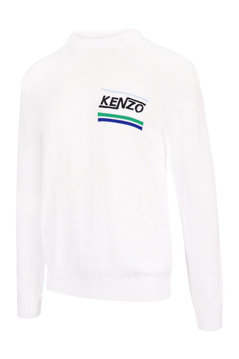 Hyper Kenzo Sweater Knit Basic Sweater Cotton Rounded Neck