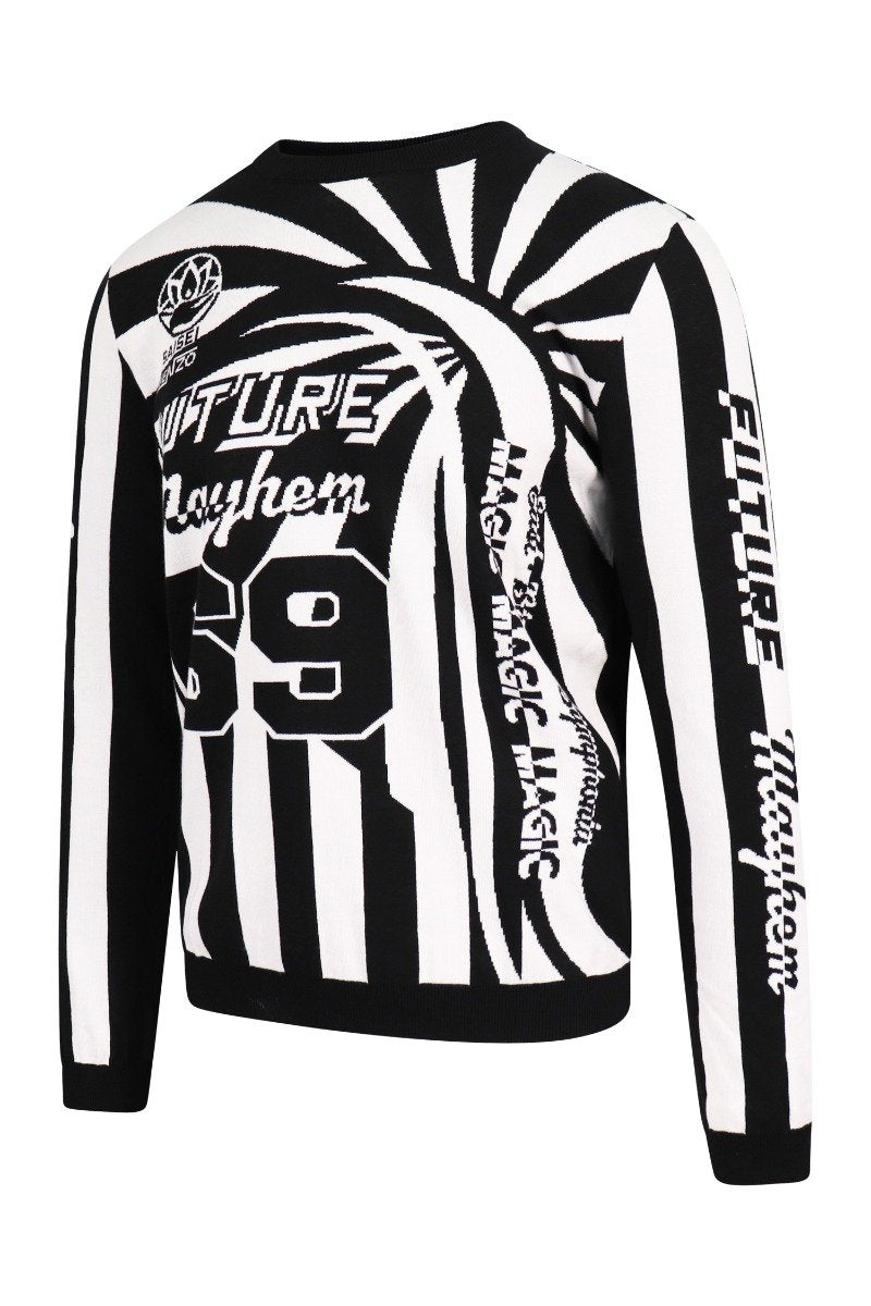 Graphic Psychedelic Sweater Cotton Kenzo Paris Long Sleeves Fashion Designer 