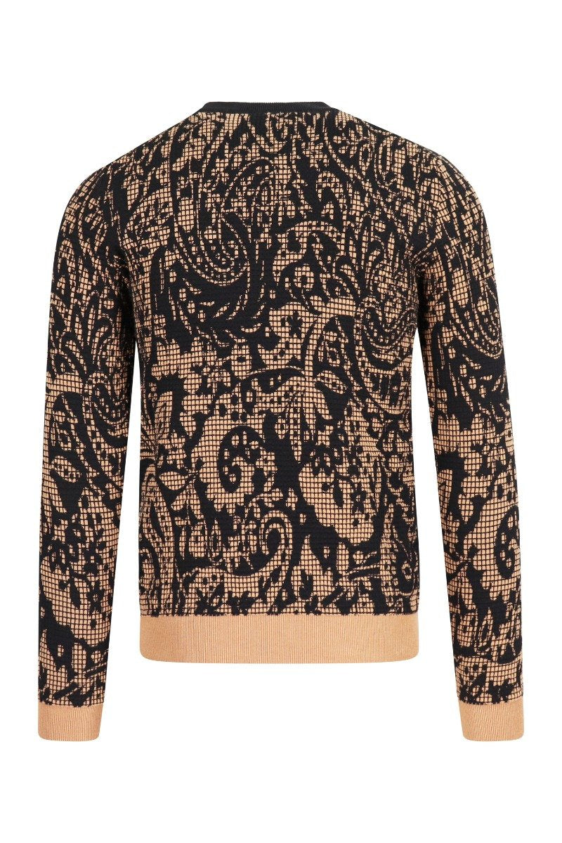 Paisley Jumper Men Fashion Kenzo Paris Cotton-Blend Long-Sleeve Pattern Stylish Designer