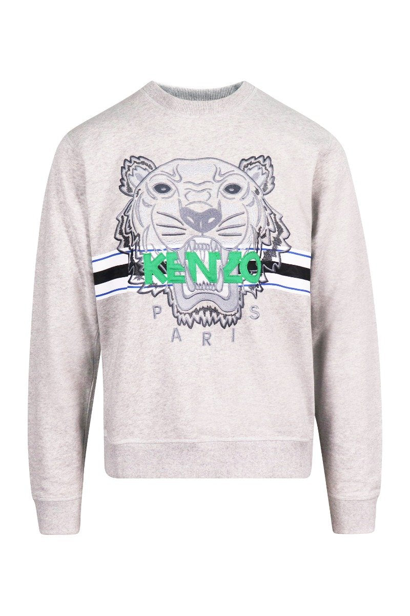 Sporty Tiger Sweatshirt Men Fashion Kenzo Paris Cotton Long Sleeve Top Casual Sport