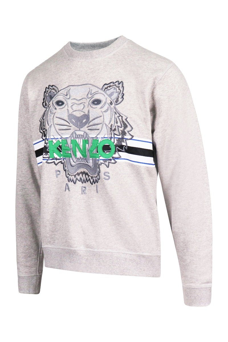Sporty Tiger Sweatshirt Men Fashion Kenzo Paris Cotton Long Sleeve Top Casual Sport