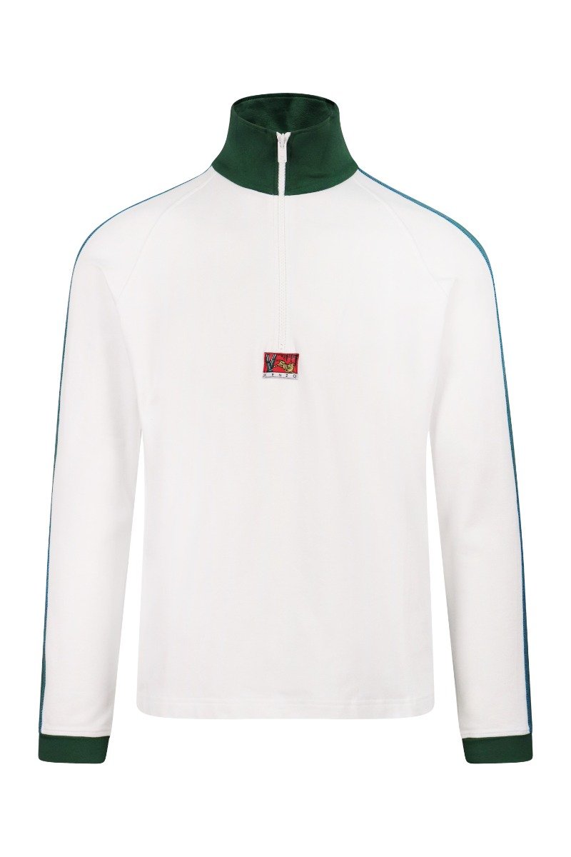 Bamboo Tiger Sweatshirt Cotton Long Sleeves Embroidery Logo Basic Casual