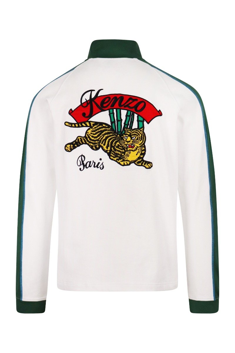 Bamboo Tiger Sweatshirt Cotton Long Sleeves Embroidery Logo Basic Casual