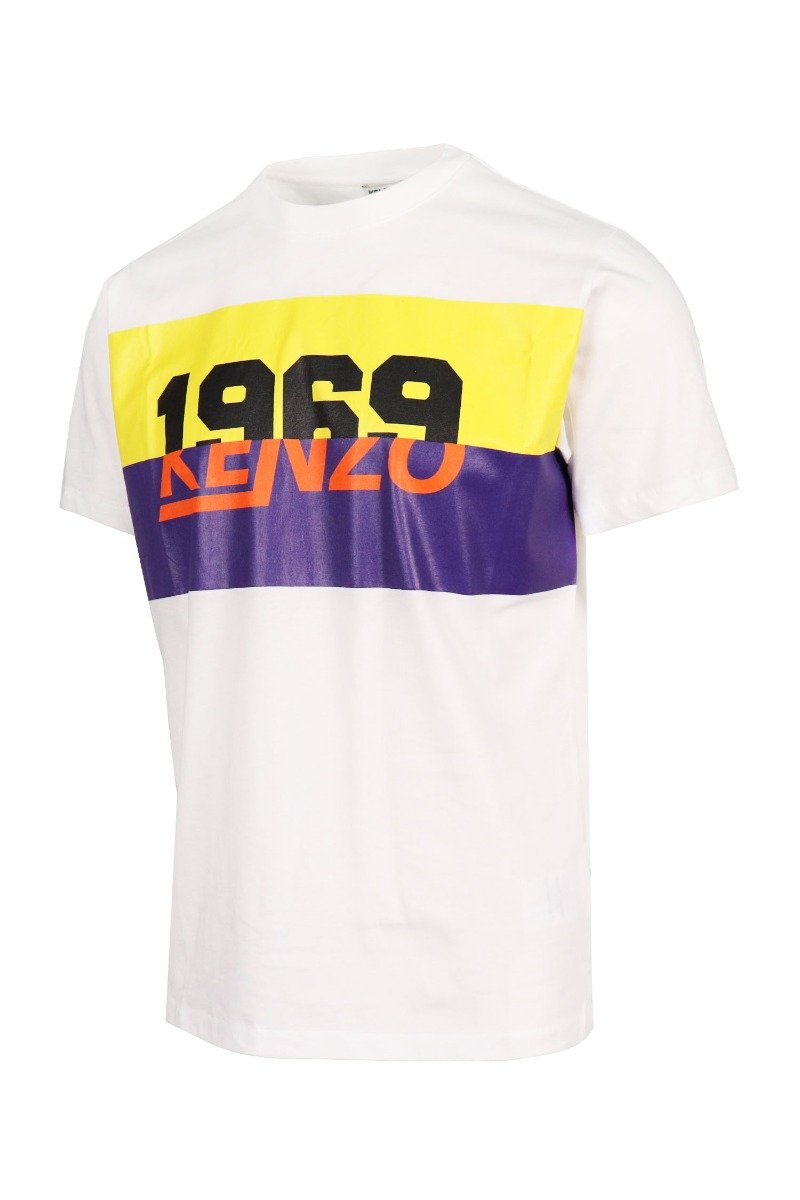 Kenzo Colourblock T-Shirt Kenzo Casual Big Wording Tee
