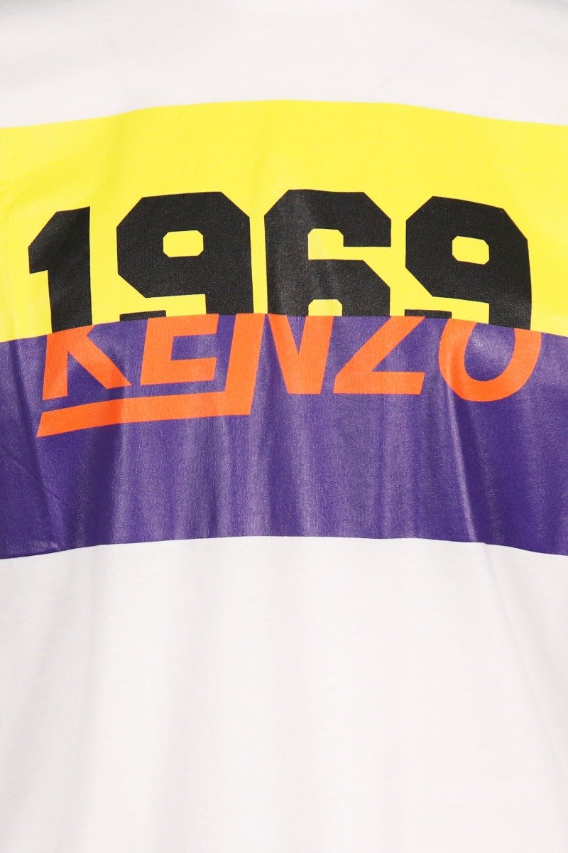 Kenzo Colourblock T-Shirt Kenzo Casual Big Wording Tee
