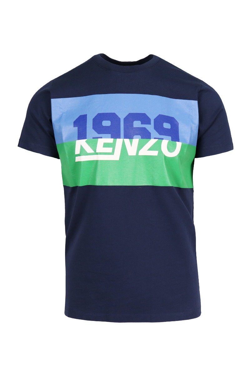 Kenzo Colourblock T-Shirt Kenzo Casual Big Wording Tee
