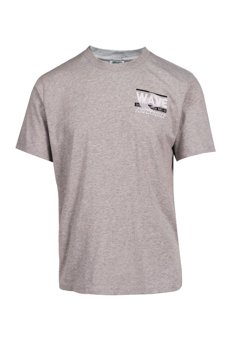 Wave Print T-Shirt Kenzo Paris Crew Neck Short Sleeves Casual Basic Dailywear Cotton