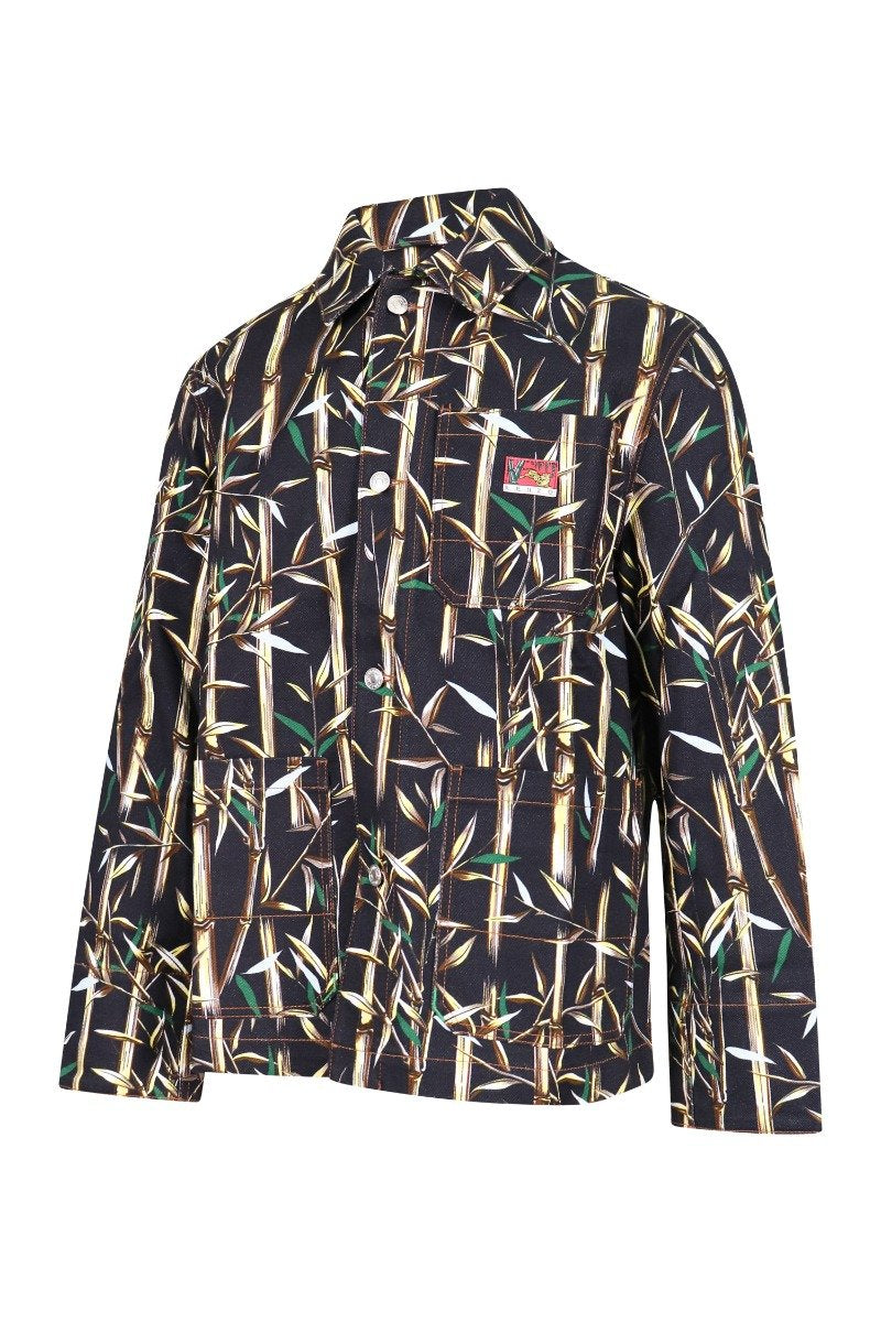 Bamboo Leaf Jacket Fashion Outer Style Fashion Jacket Black Unisex Men Women