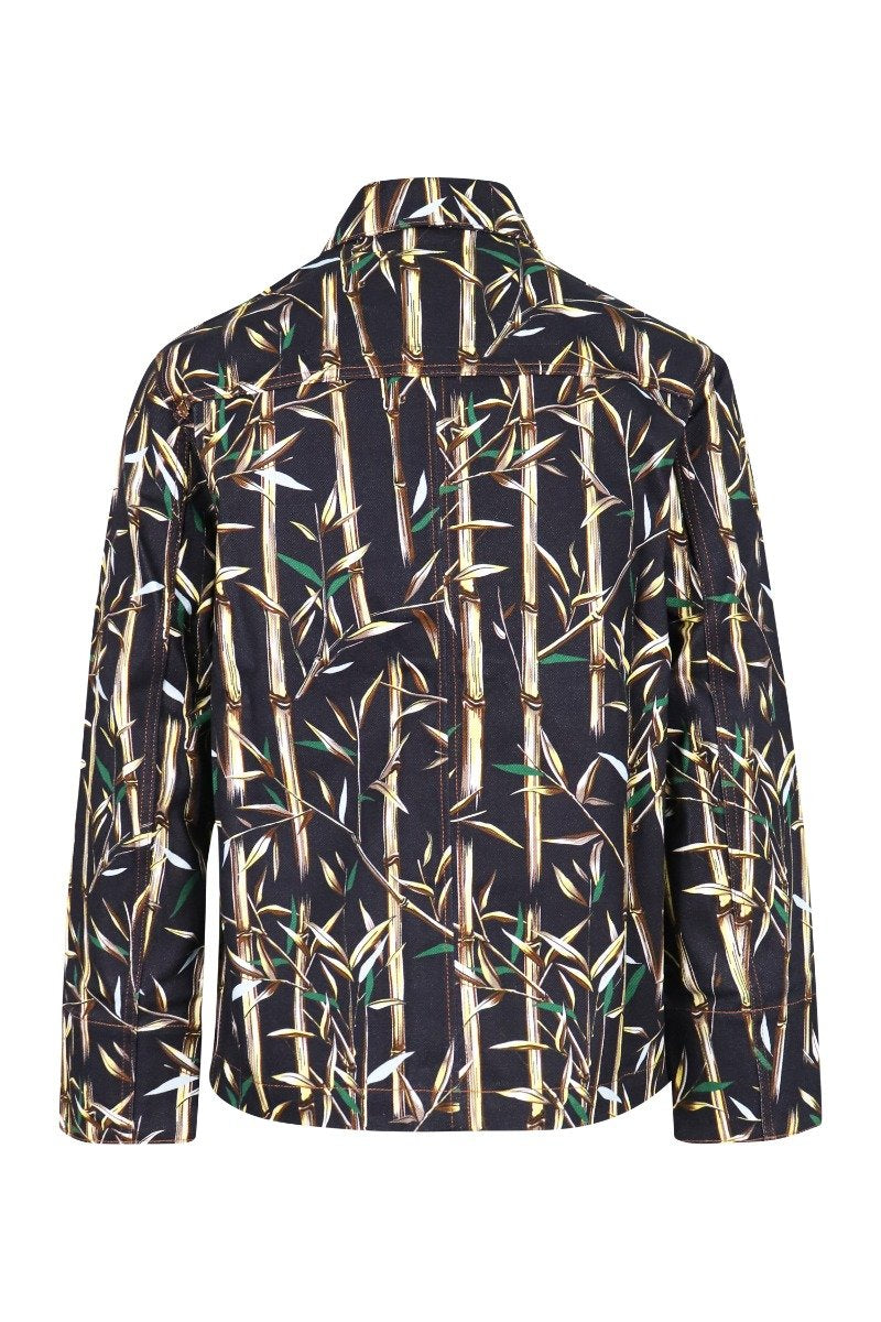 Bamboo Leaf Jacket Fashion Outer Style Fashion Jacket Black Unisex Men Women