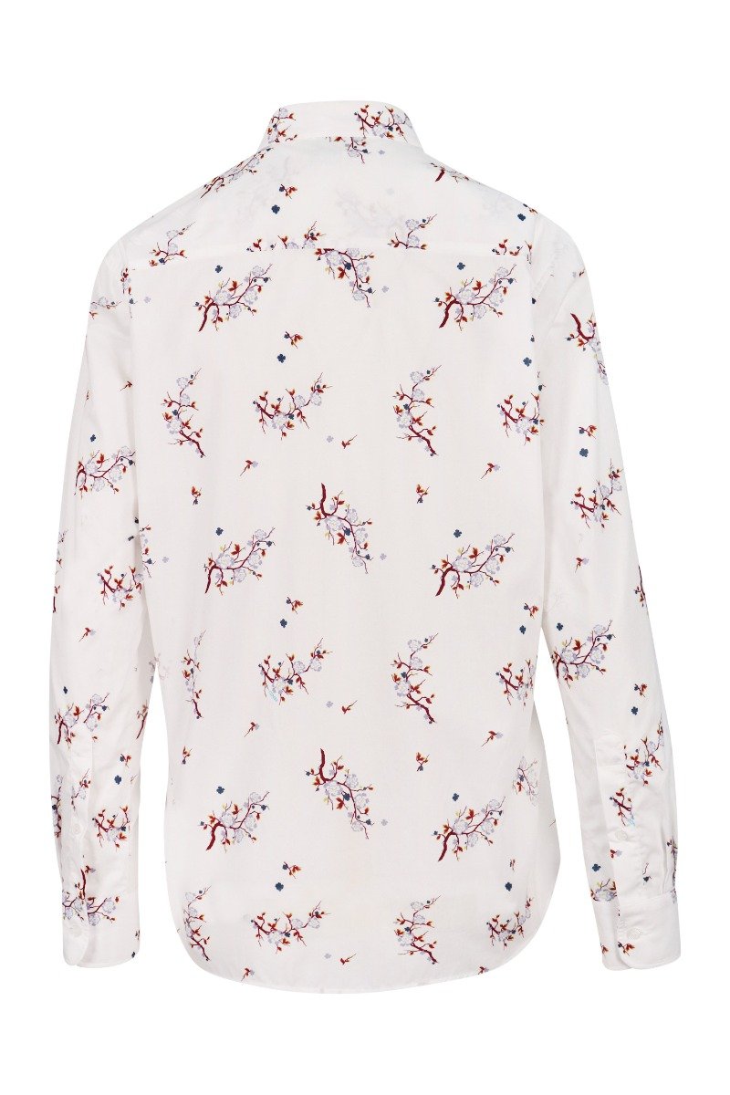 Cheongsam Flower Shirt Cotton Floral Casual Formal Women Collar