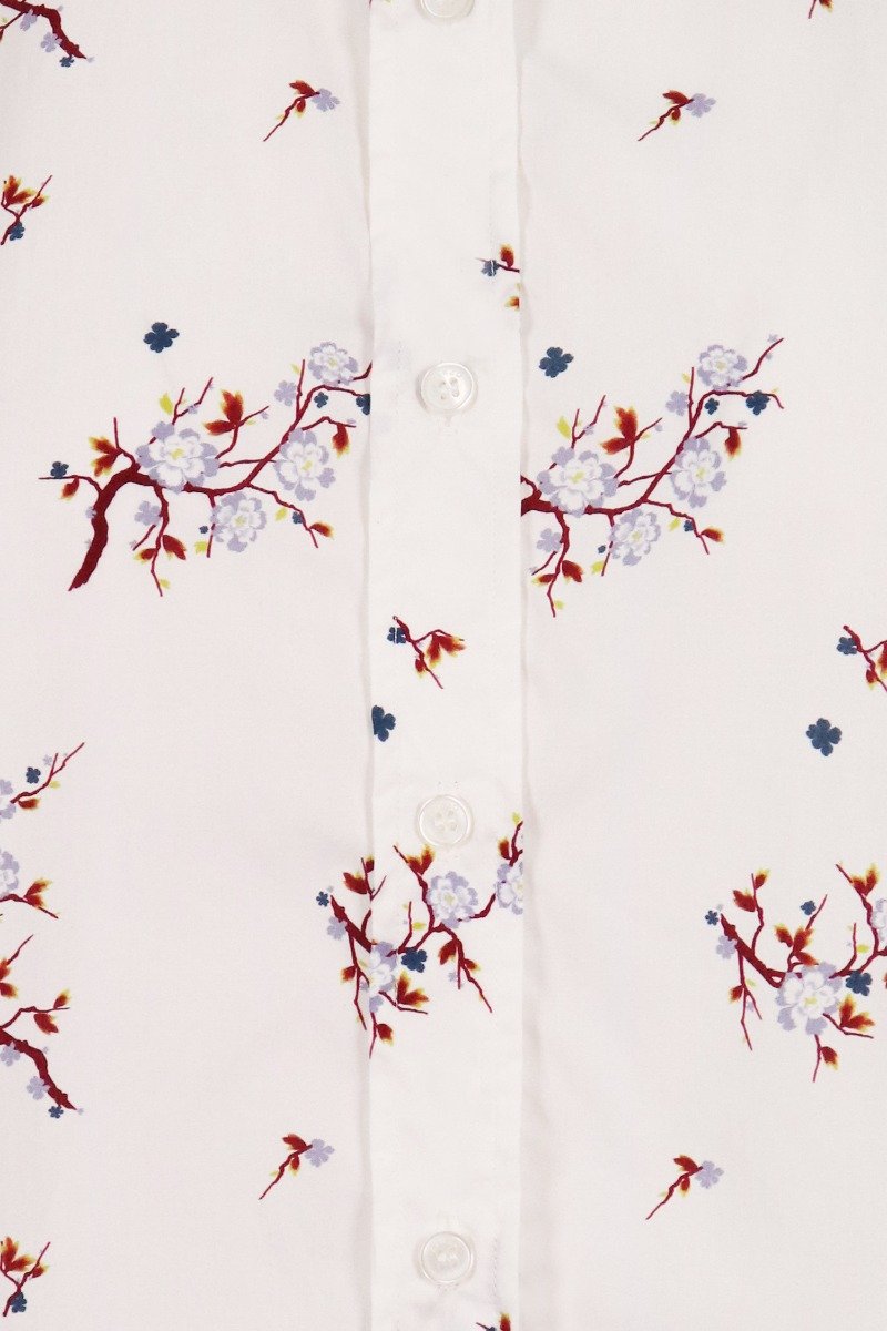 Cheongsam Flower Shirt Cotton Floral Casual Formal Women Collar