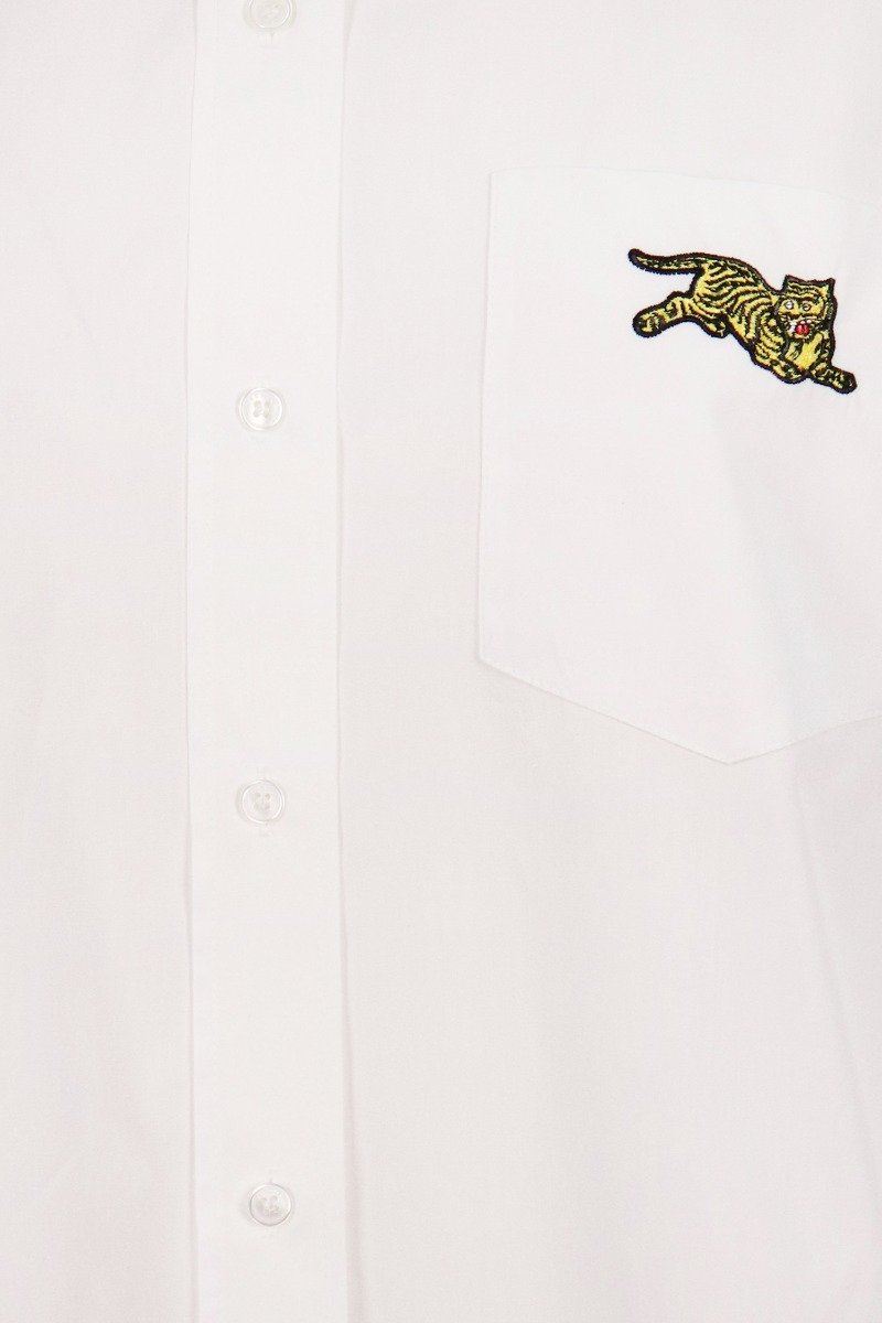 Jumping Tiger Shirt Kenzo Embroidered Long Sleeve Casual