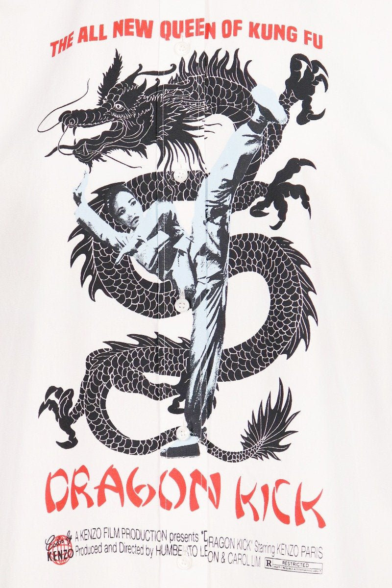 Dragon Kick Shirt Kenzo Paris Cotton Print Pattern