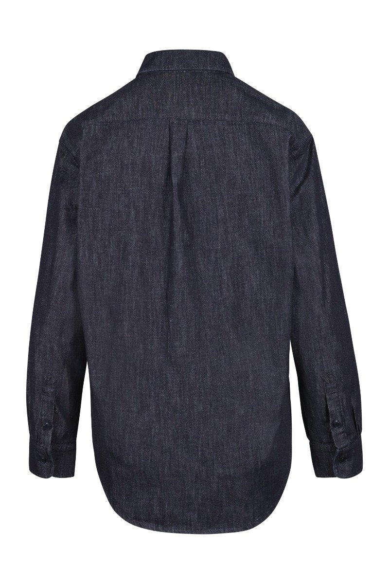 Jumping Tiger Denim Shirt Kenzo Embroidered Long Sleeve