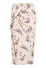 Cheongsam Flower Skirt Floral Print Midi Skirt Women Casual Elegant