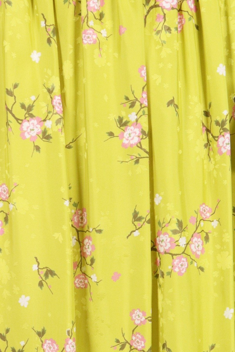 Cheongsam Flower Skirt Floral Print Midi Skirt Women Casual Elegant