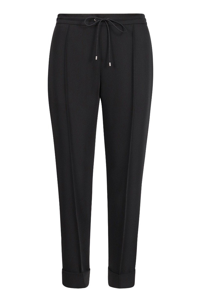 Soft Crepe Straight Leg Pant Women Fashion Kenzo Paris Elastic Polyester Casual