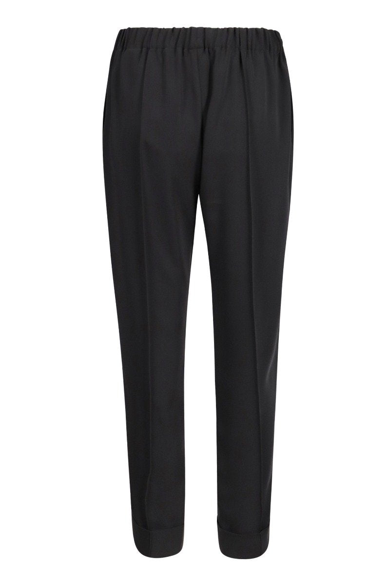 Soft Crepe Straight Leg Pant Women Fashion Kenzo Paris Elastic Polyester Casual
