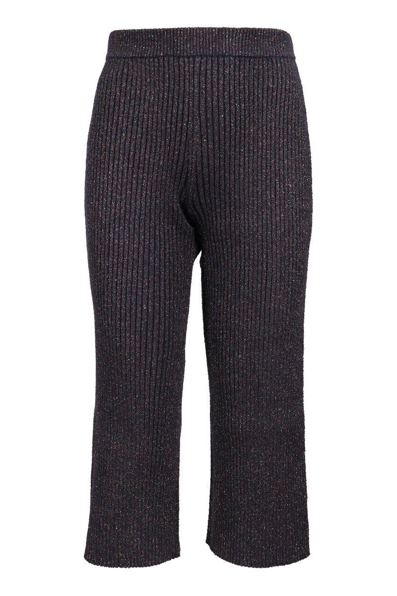 Rit Knit Trousers Women Fashion Kenzo Paris Lurex-Blend Shimmering Bottom Elastic