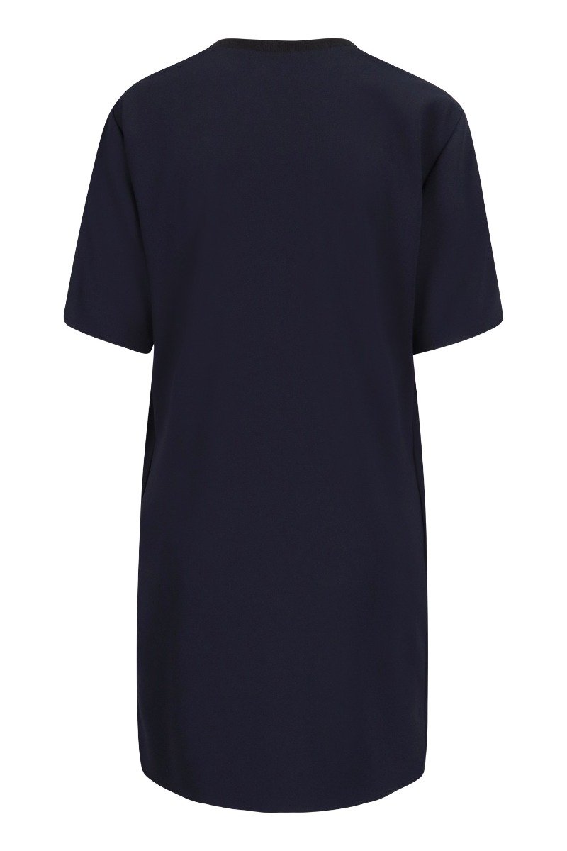 Tiger Crepe Dress Women Fashion Kenzo Paris Triacetate Blend Casual Onepiece Mid-Length Sleeves