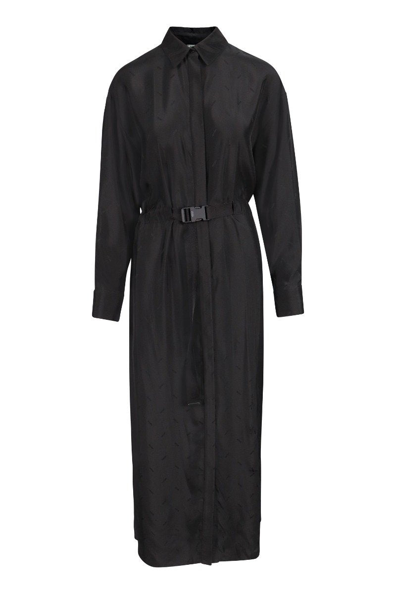 Kenzo Logo Long Dress Women Fashion Viscose Long-Sleeve Casual Classic Stylish Onepiece