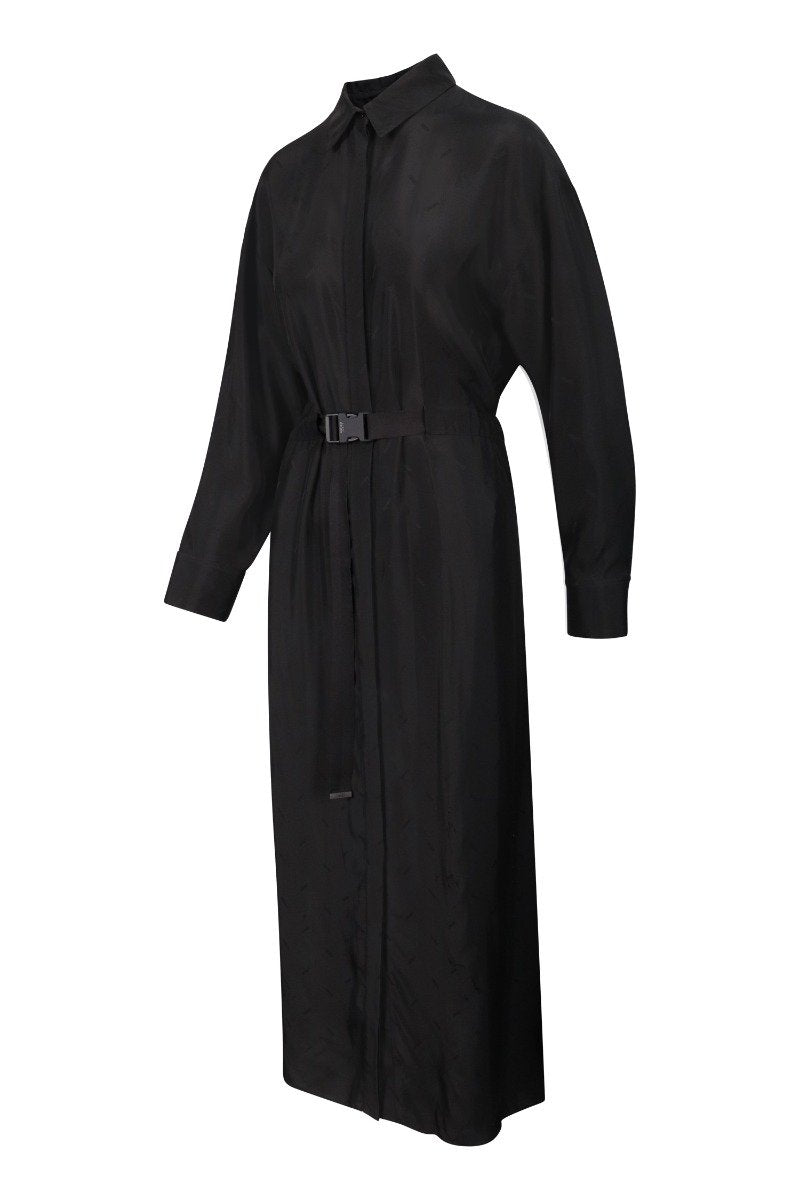 Kenzo Logo Long Dress Women Fashion Viscose Long-Sleeve Casual Classic Stylish Onepiece