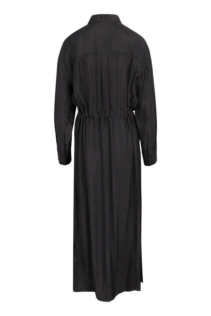 Kenzo Logo Long Dress Women Fashion Viscose Long-Sleeve Casual Classic Stylish Onepiece