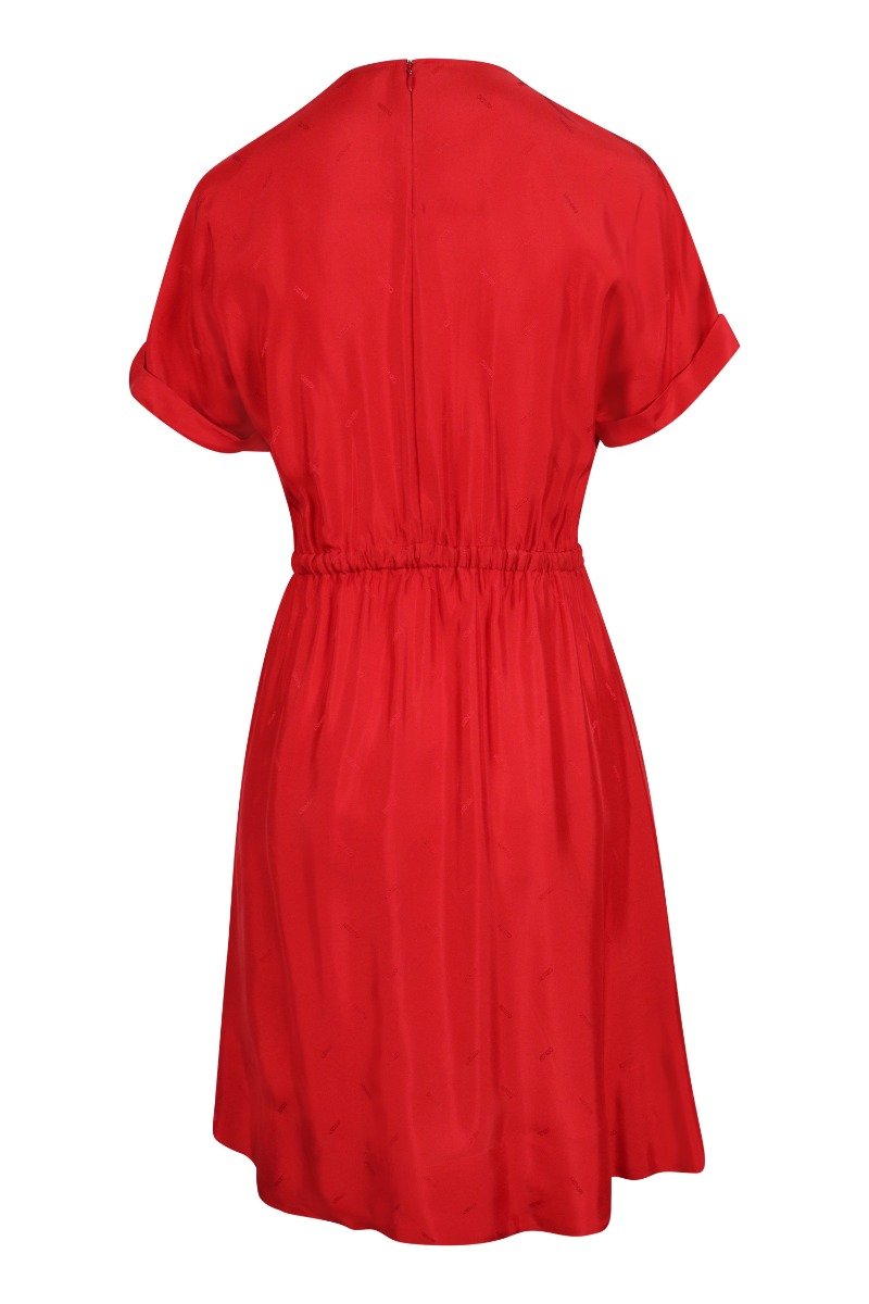 Kenzo Logo Dress Women Fashion Viscose Short-Sleeve Classic Stylish Designer Onepiece